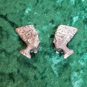 Vintage Cleopatra Clip-On Earrings